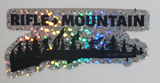 Rifle + Mountain SKS glitter sticker